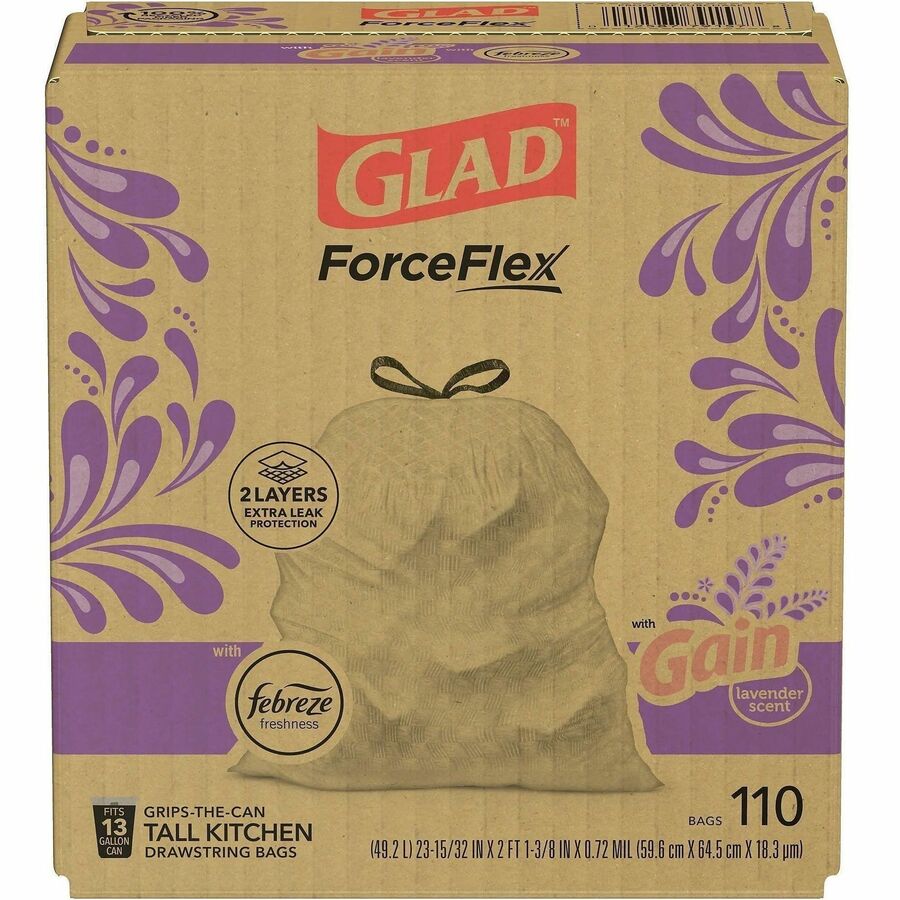 Glad ForceFlex Tall Kitchen Drawstring Trash Bags