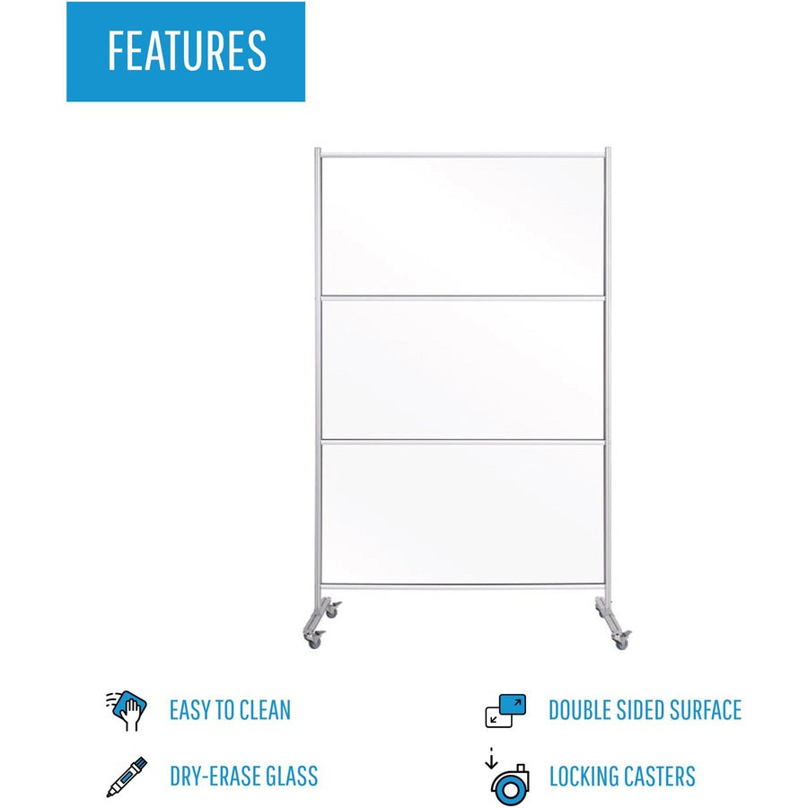 MasterVision Mobile Glass Panel Divider