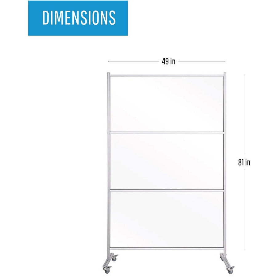 MasterVision Mobile Glass Panel Divider