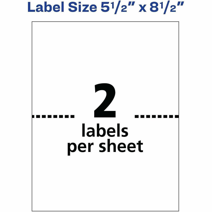 Avery® Printable Shipping Labels, 5.5" x 8.5" , 200 Labels (8426)