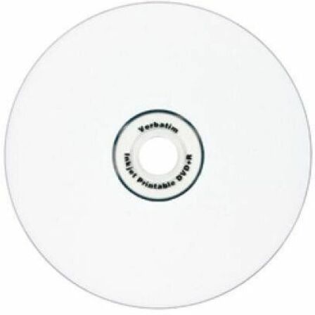 Verbatim DVD+R 4.7GB 16X White Inkjet Printable - 100pk Spindle