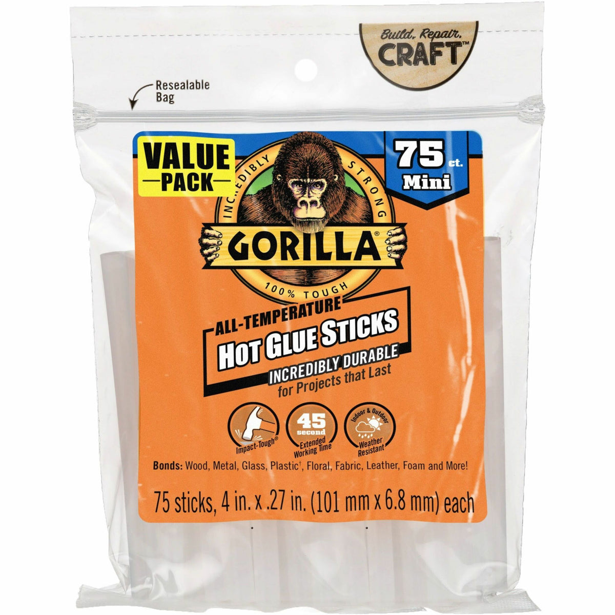 Gorilla Mini Hot Glue Sticks