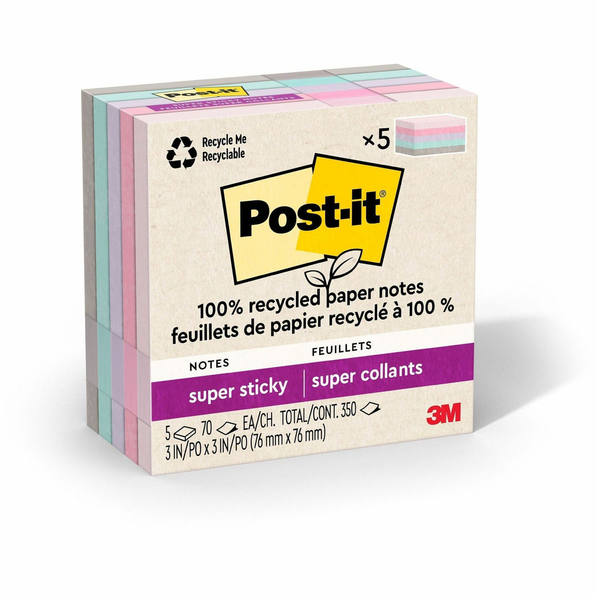 Post-it® Recycled Super Sticky Notes