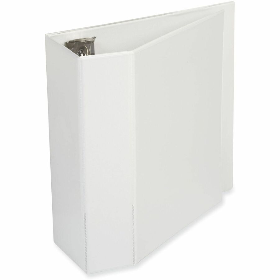 Universal Slant D-Ring View Binder, 3 Rings, 4" Capacity, 11 x 8.5, White