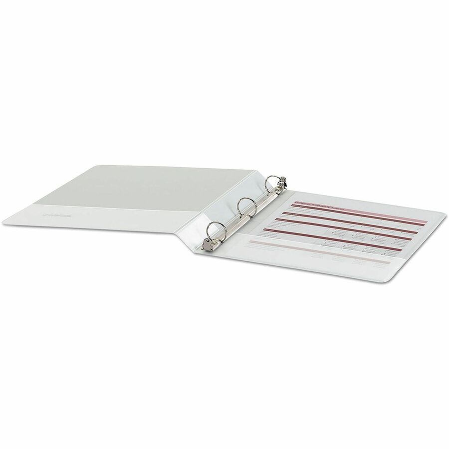 Universal Economy Round Ring View Binder, 3 Rings, 1" Capacity, 11 x 8.5, White