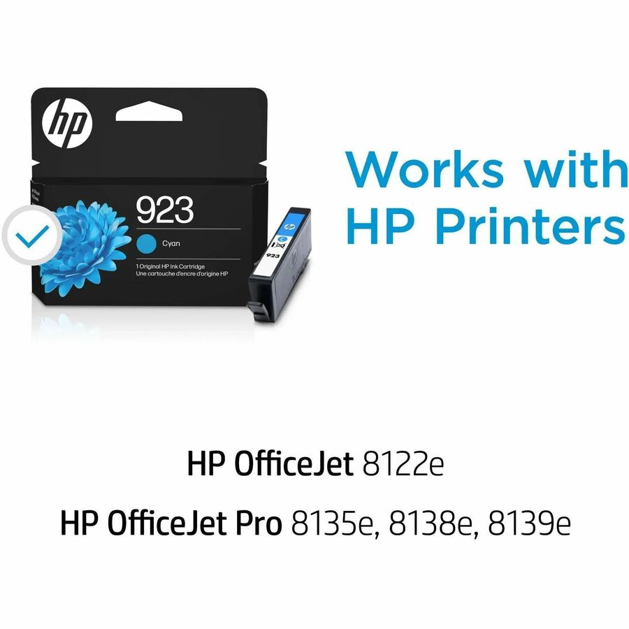 HP 923 Original Inkjet Ink Cartridge - Cyan - 1 Each