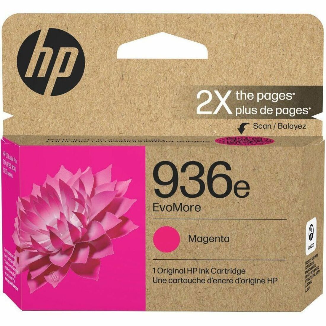 HP EvoMore 936e Original High Yield Inkjet Ink Cartridge - Magenta - 1 Each