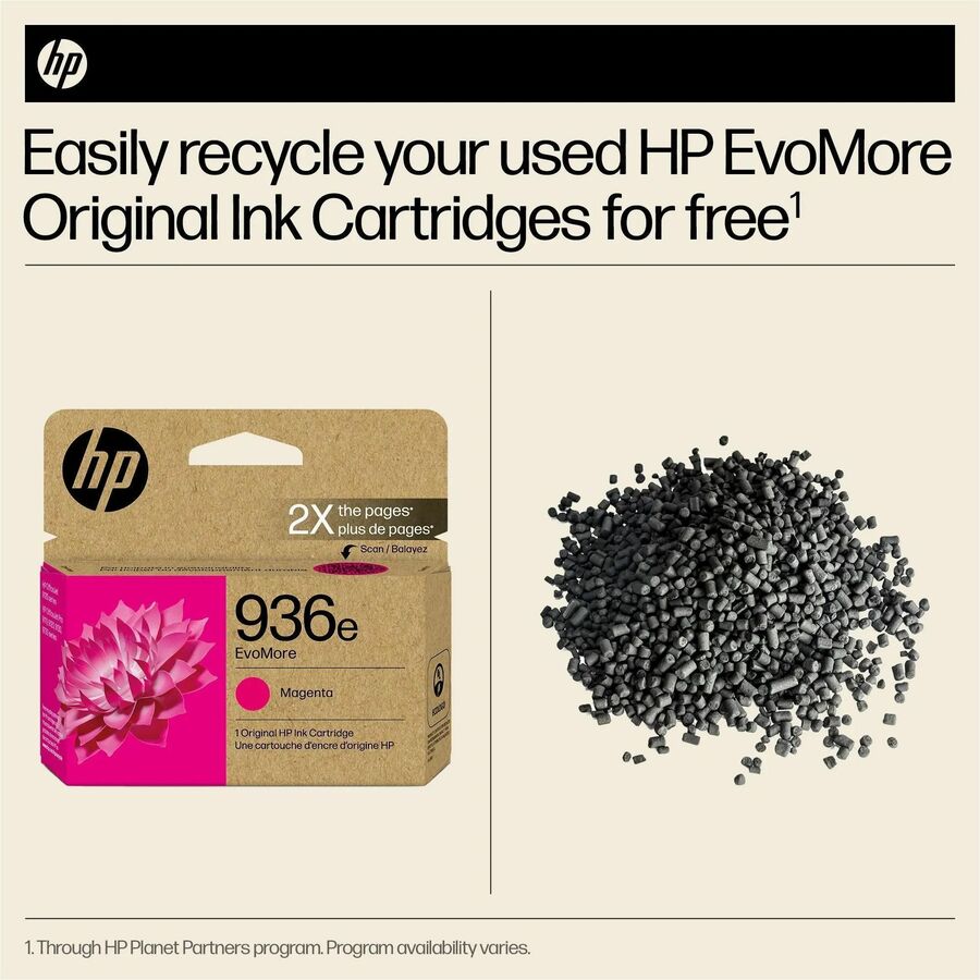 HP EvoMore 936e Original High Yield Inkjet Ink Cartridge - Magenta - 1 Each
