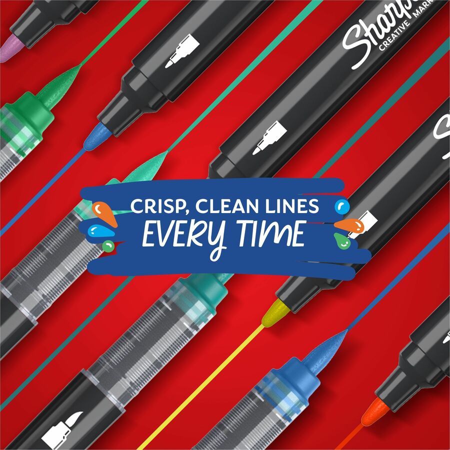 Sharpie Creative Markers, Water-Based Acrylic Markers, Bullet Tip