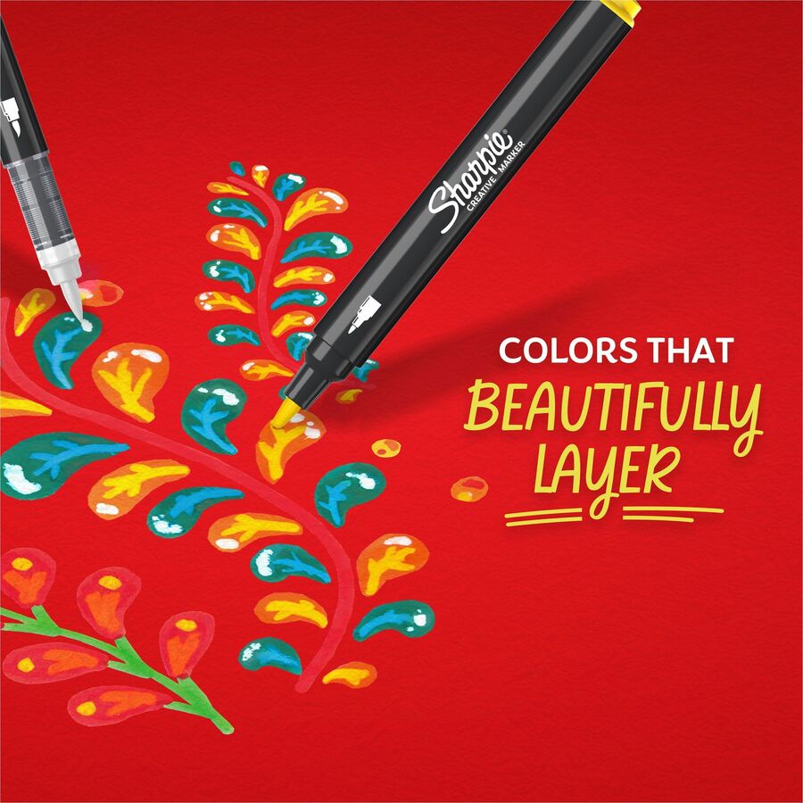 Sharpie Creative Markers, Water-Based Acrylic Markers, Bullet Tip