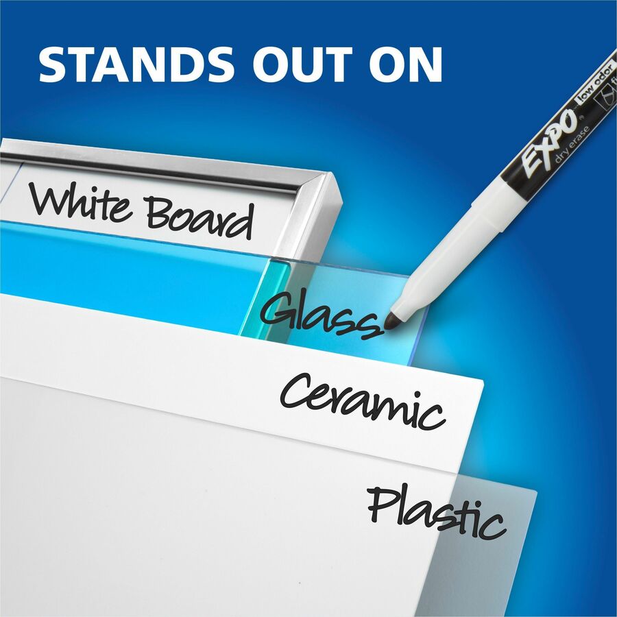 Expo Low Odour Dry Erase Markers Fine Tip Assorted Colours 36/box