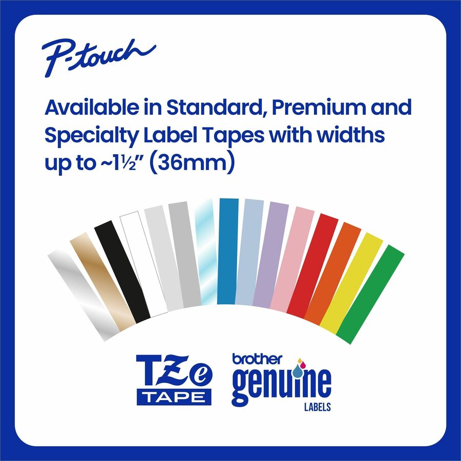 P-touch Genuine TZe231 BK on WHT Label Tape, Laminated, 12mmX8m