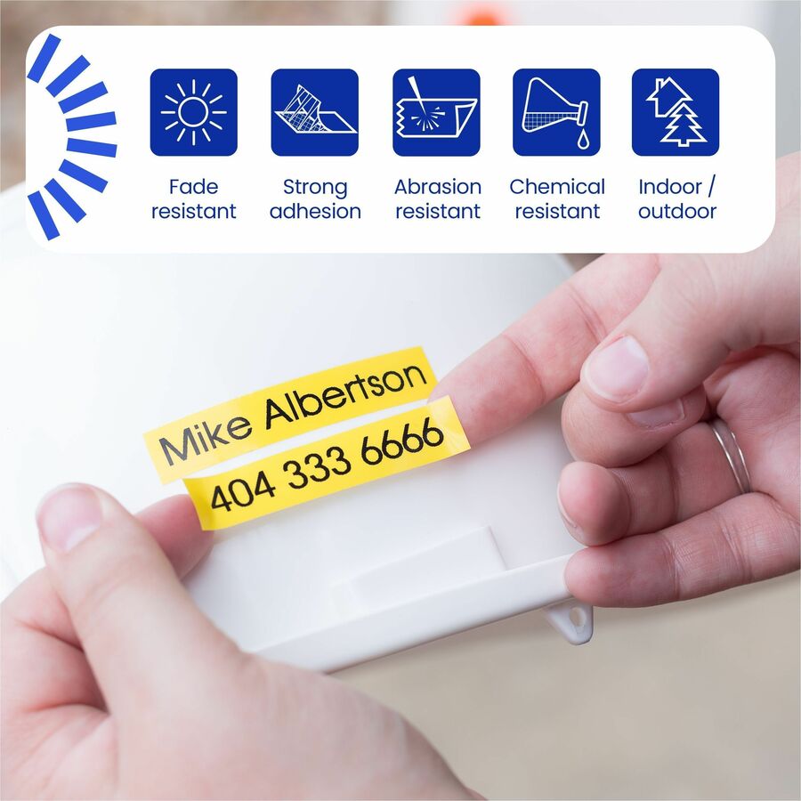 P-touch Genuine TZeS131 BK on CLR Label Tape, Strong Adhesive Lam., 12mmX8m