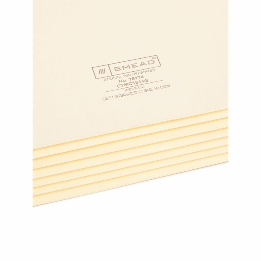 Smead Straight Tab Cut Letter Recycled File Pocket