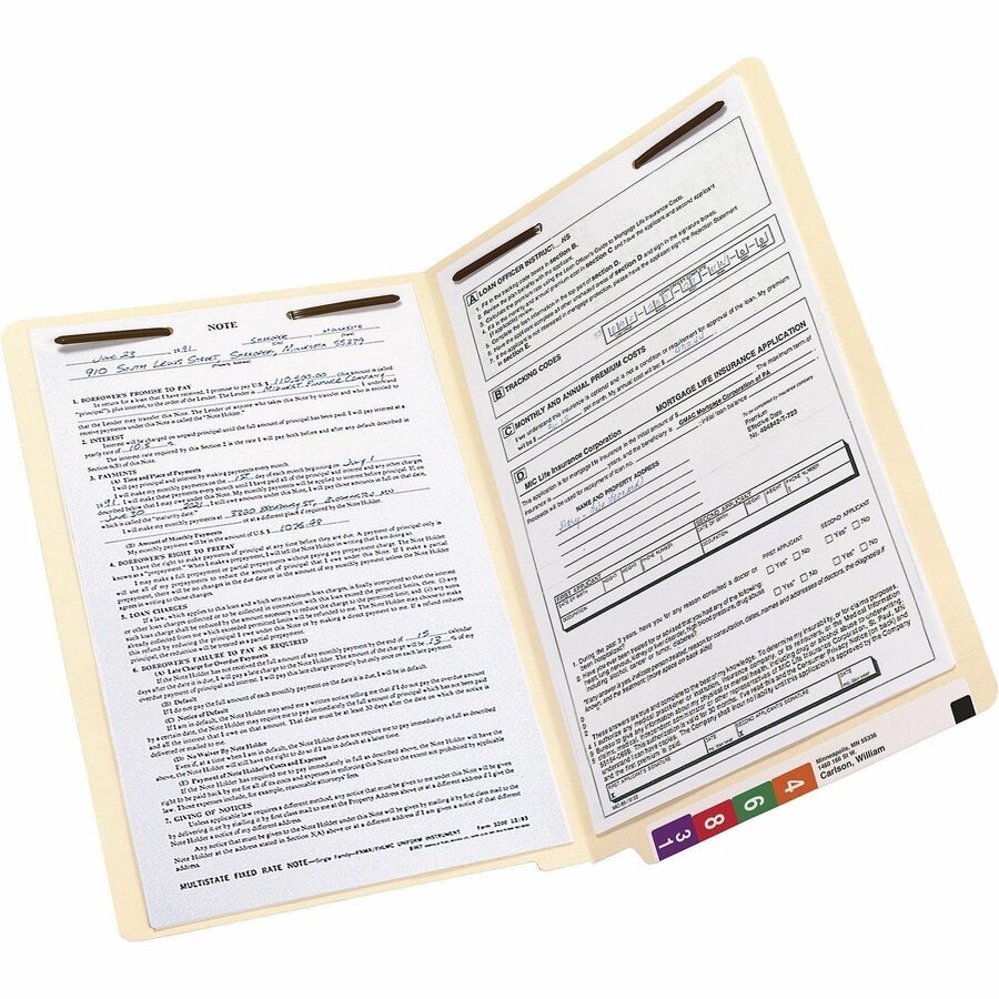 Smead Straight Tab Cut Legal Recycled Fastener Folder