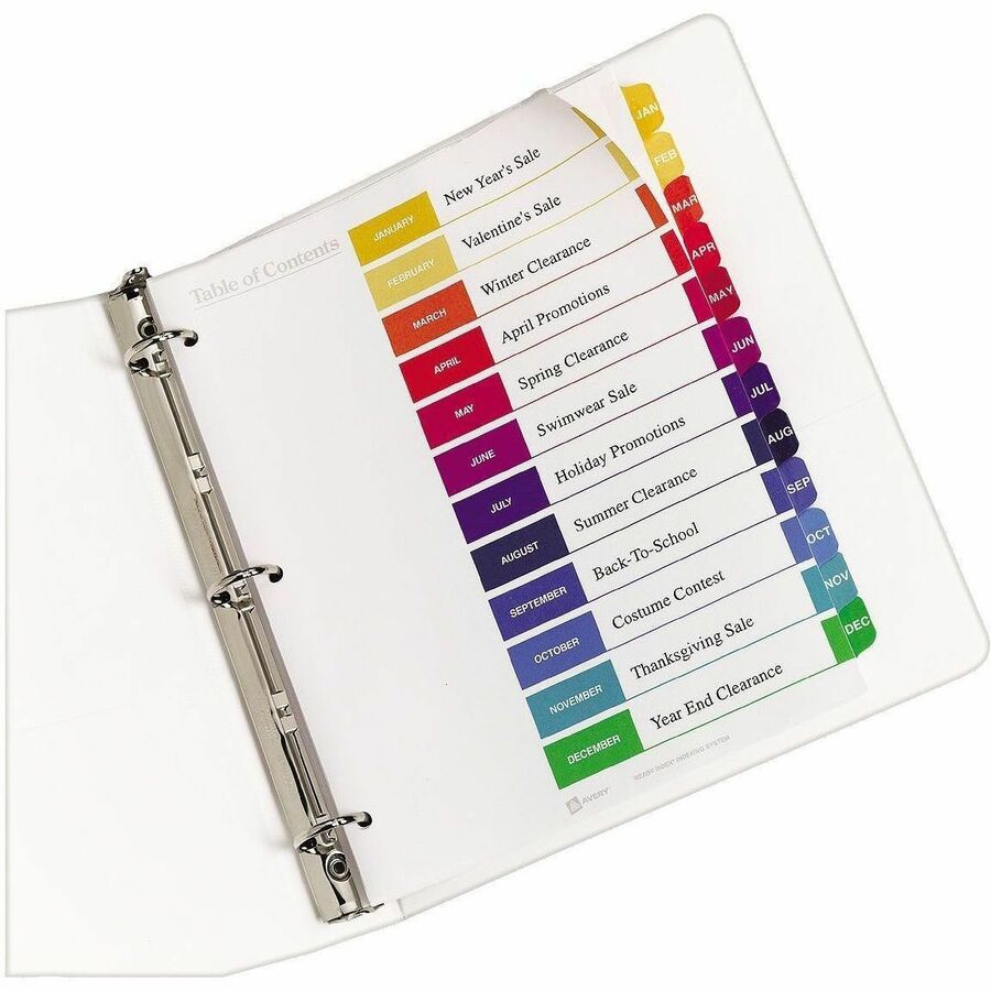 Avery Ready Index Table of Contents Dividers