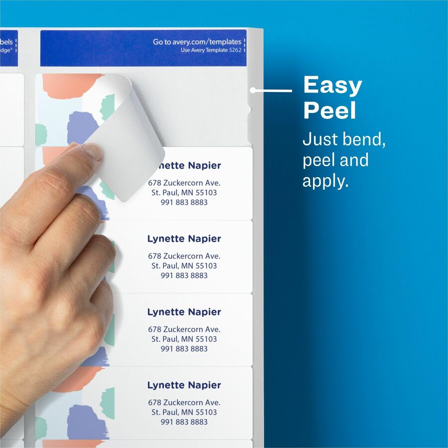 Avery® Easy Peel Inkjet Printer Mailing Labels