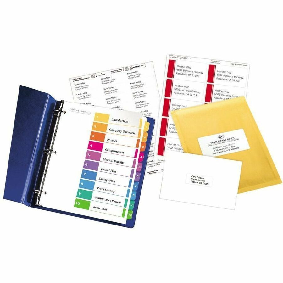 Avery Ready Index Table of Contents Dividers
