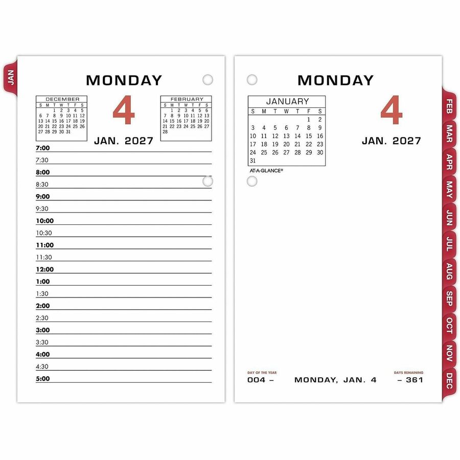 At-A-Glance Loose-Leaf Desk Calendar Refill