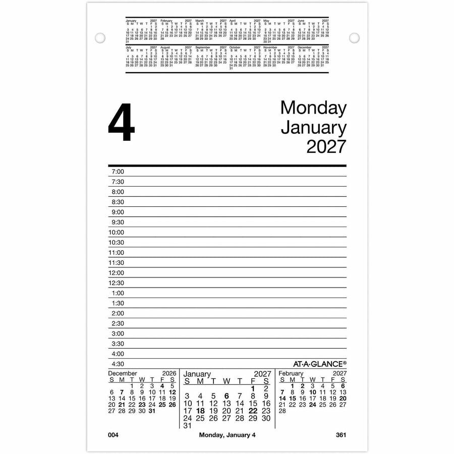 At-A-Glance Pad Style Desk Pad Calendar Refill