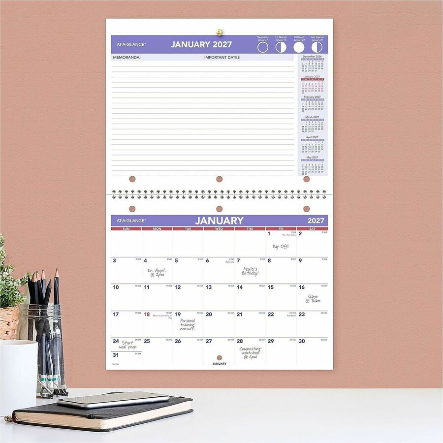 At-A-Glance Desk Wall Calendar