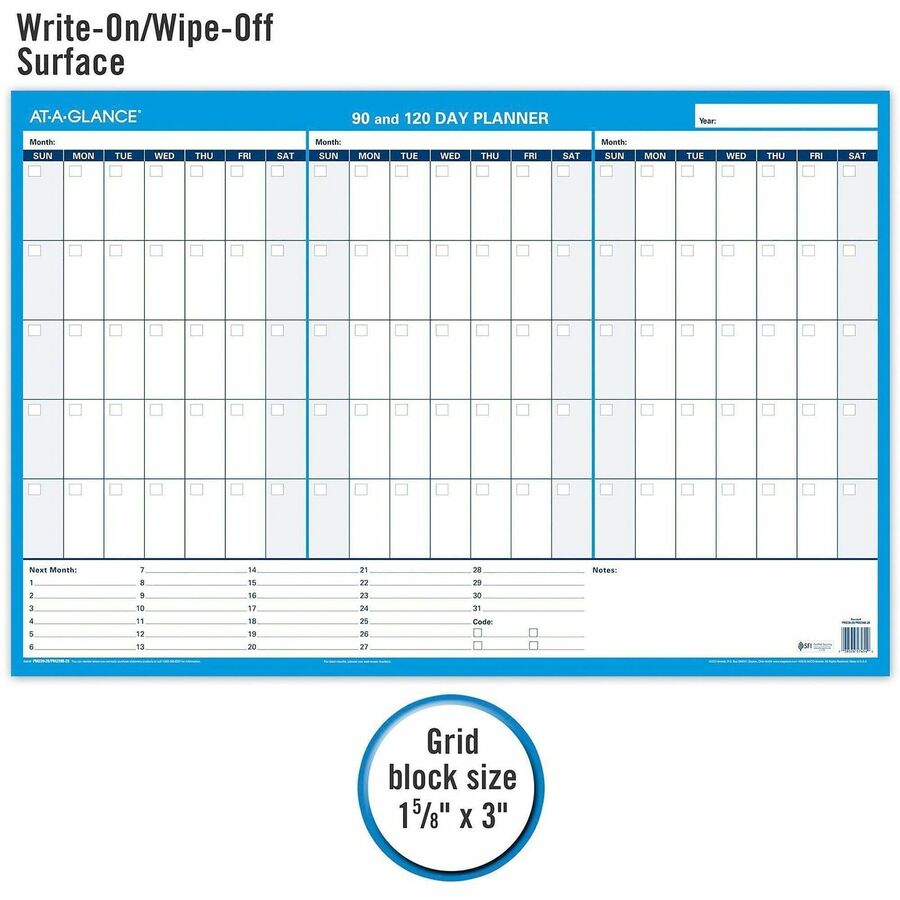 At-A-Glance 90/120-Day Erasable Wall Planner