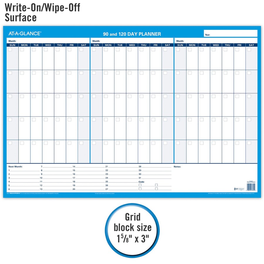At-A-Glance 90/120-Day Erasable Wall Planner