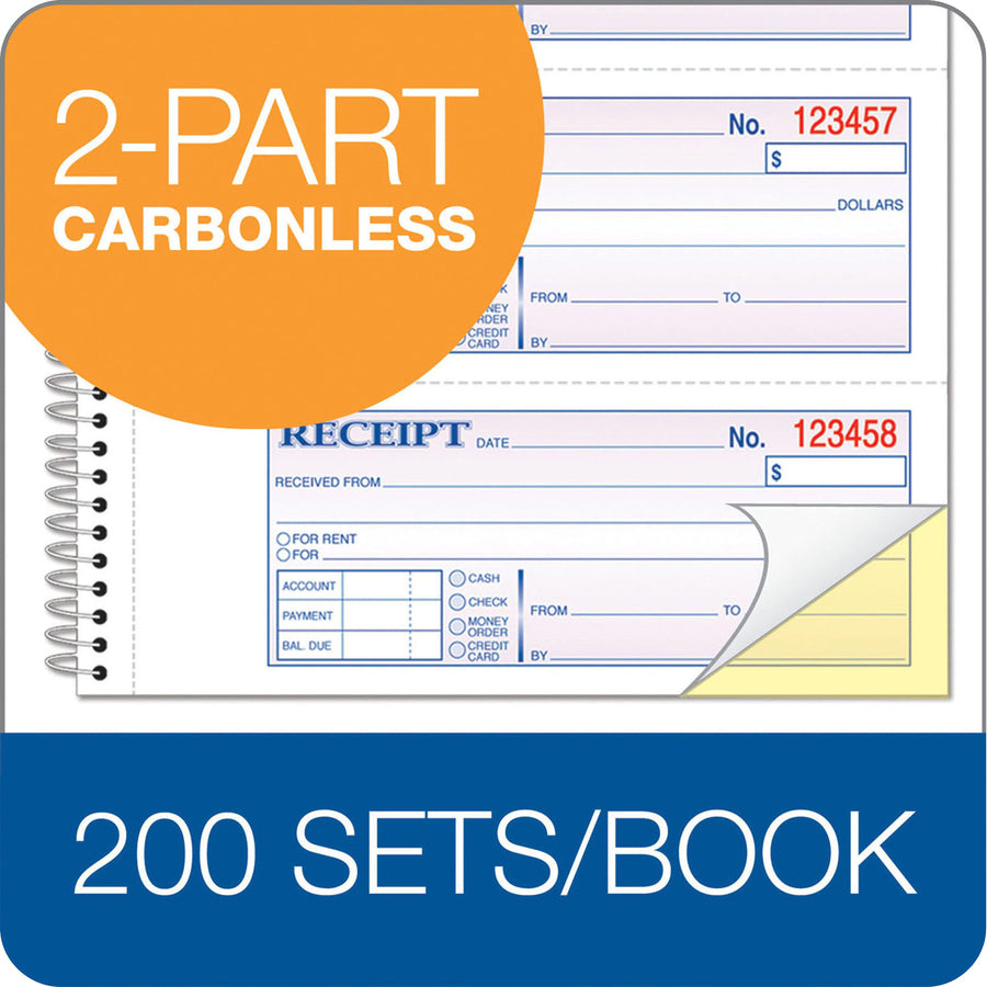 Adams Spiral 2-part Money/Rent Receipt Book