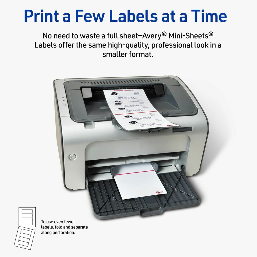 Avery Mini-Sheets(R) Address Labels, 1" x 2-5/8" , 200 Labels (2160)