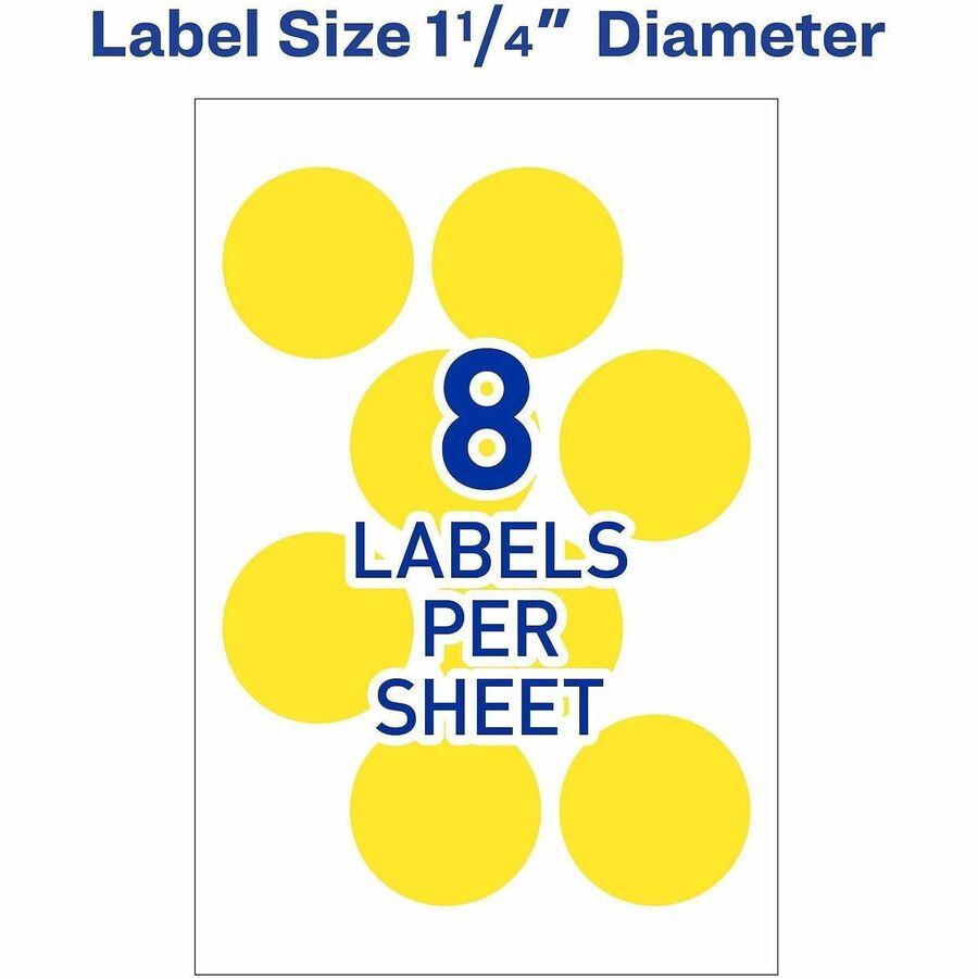 Avery® 1-1/4" Color-Coding Labels