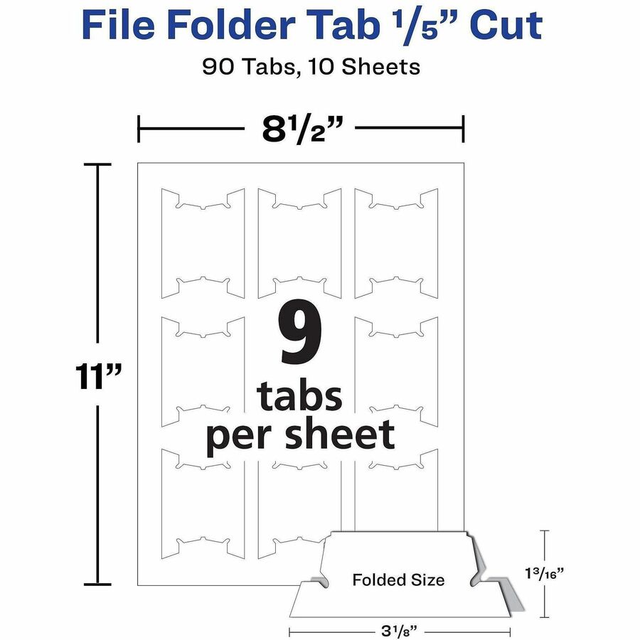 Avery® Print/Write On Hanging File Tabs