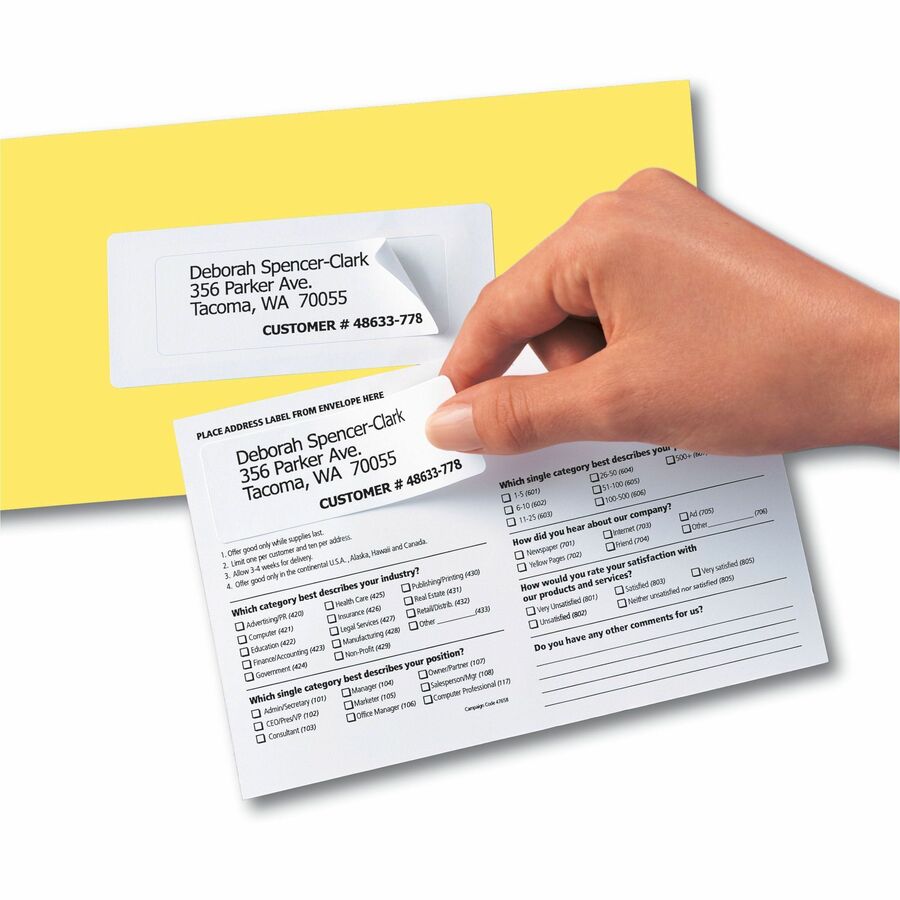 Avery® Send & Reply Piggyback Labels