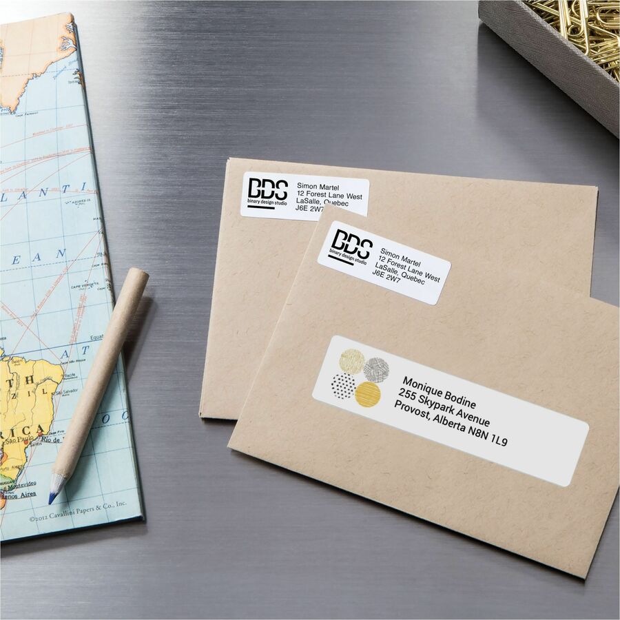 Avery® White Rectangle Labels with Sure Feed Technology