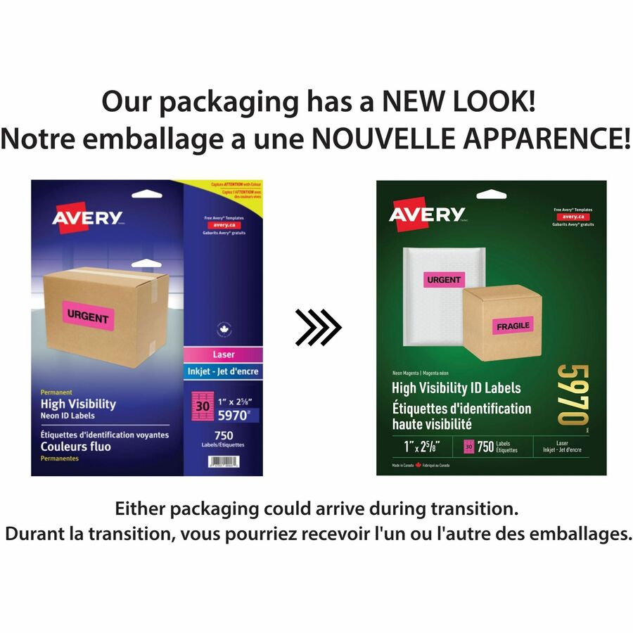 Avery® High Visibility Neon ID Labels