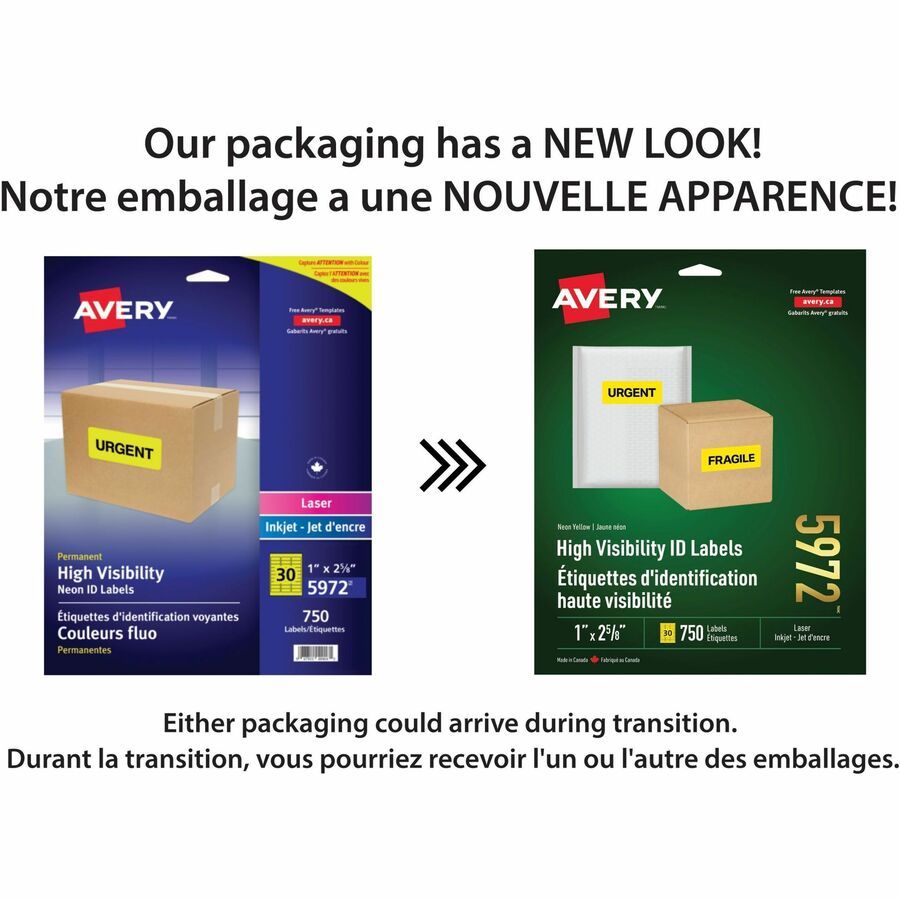 Avery® High Visibility Neon ID Labels