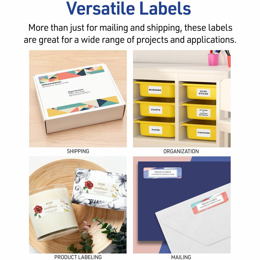 Avery® TrueBlock Shipping Labels, 8-1/2" x 11" , 25 Labels (8165)