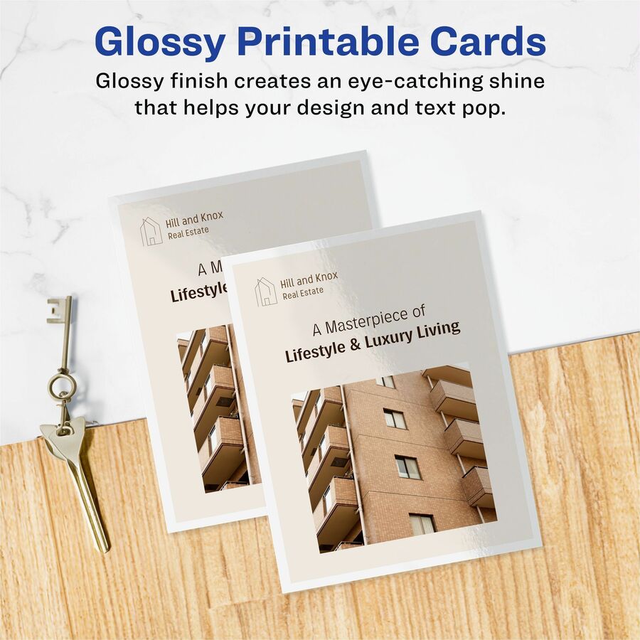Avery Printable Postcards, 4.25" x 5.5" , Glossy White (8383)