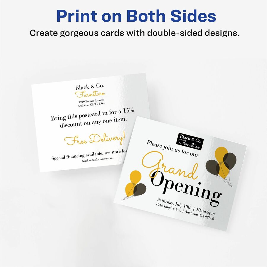 Avery Printable Postcards, 4.25" x 5.5" , Glossy White (8383)