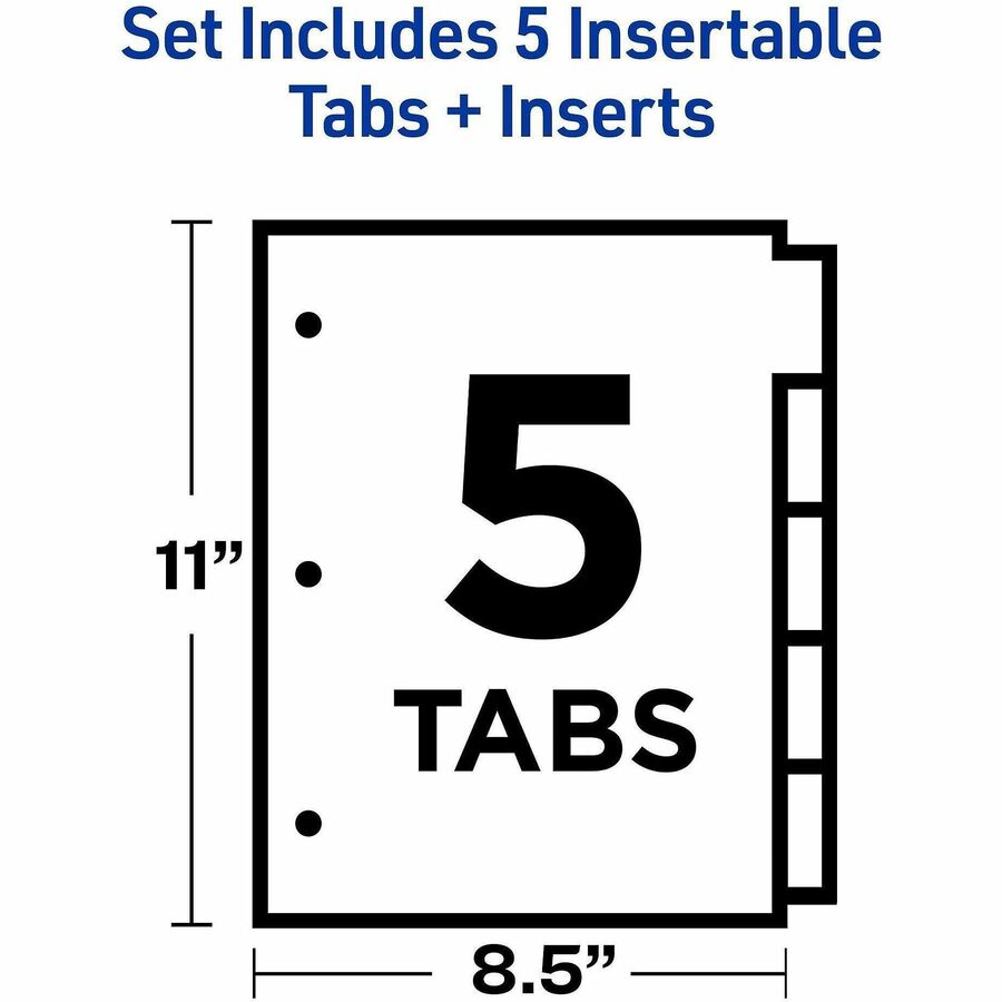 Avery® Big Tab Insertable Dividers - Reinforced Gold Edge