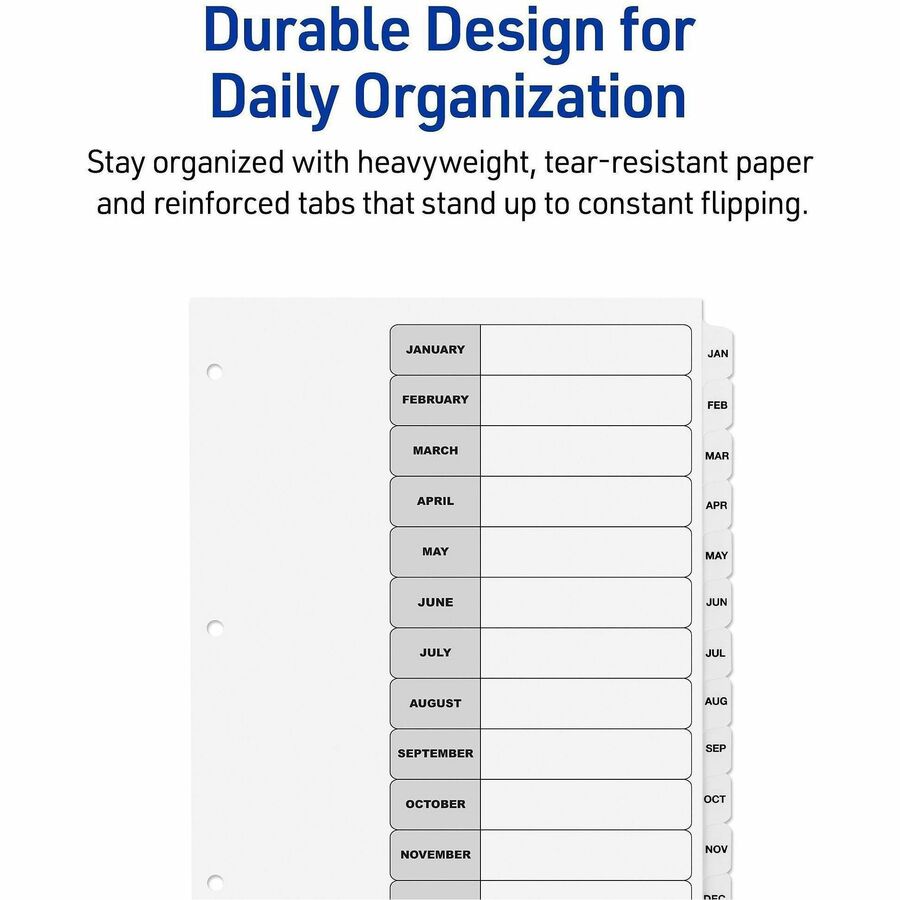 Avery® Ready Index Binder Dividers - Customizable Table of Contents
