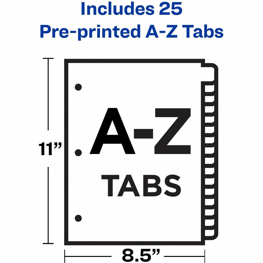Avery® Laminated Dividers - Gold Reinforced
