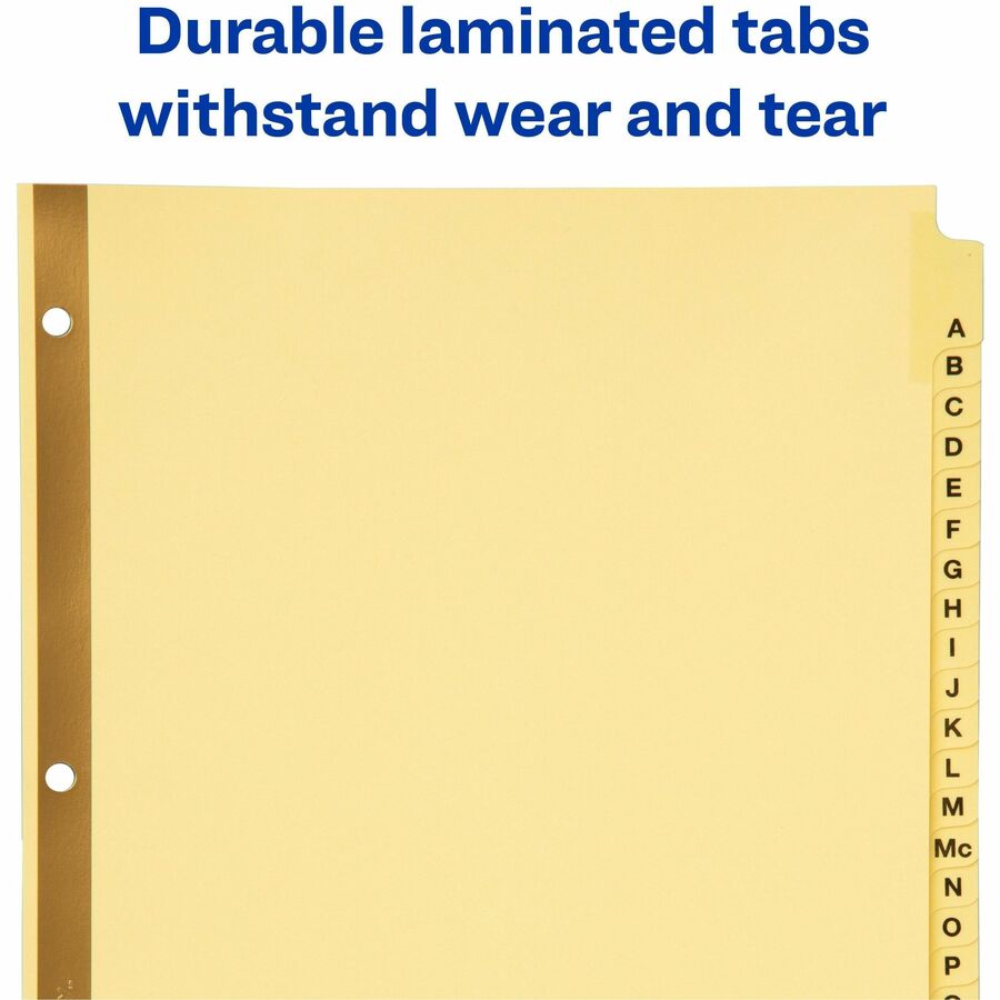 Avery® Laminated Dividers - Gold Reinforced