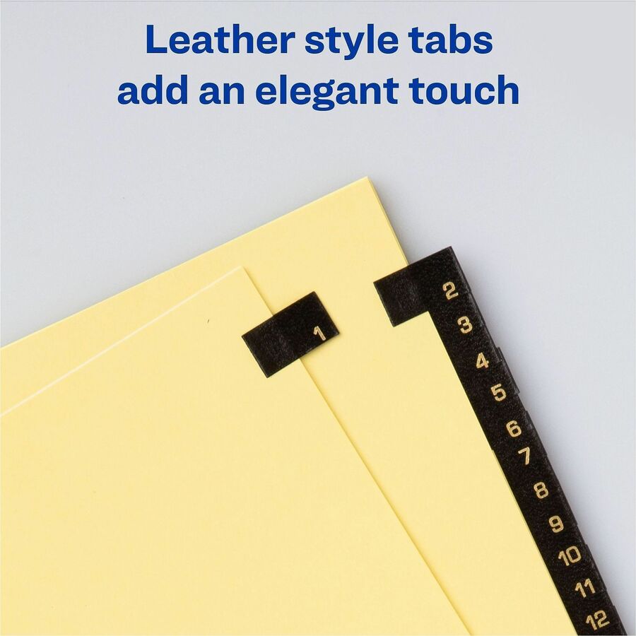 Avery® Preprinted Tab Dividers - Gold Reinforced Edge