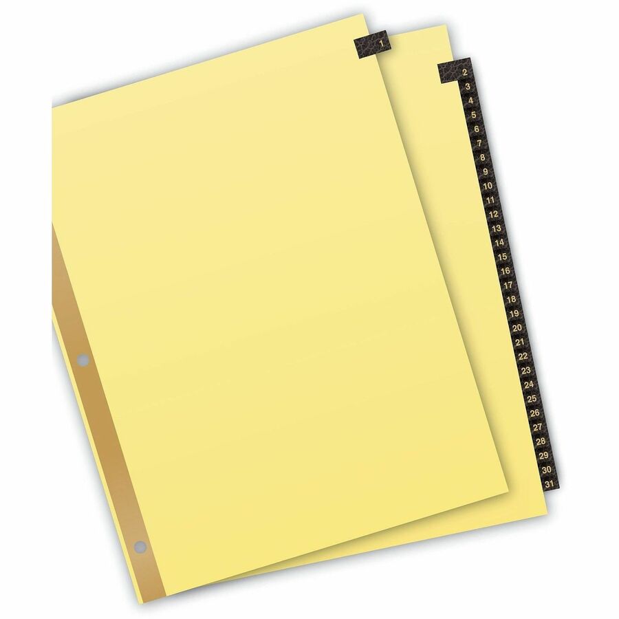 Avery® Preprinted Tab Dividers - Gold Reinforced Edge