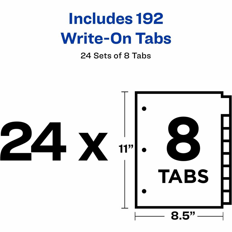 Avery® Plain Tab Write-On Dividers