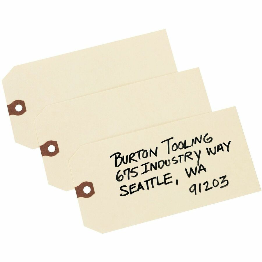 Avery® Unstrung Shipping Tags, 11.5 pt. Stock, 2-3/4" x 1-3/8" , 1,000 Manila Hang Tags