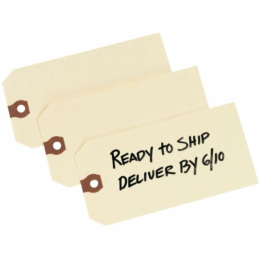 Avery® Unstrung Shipping Tags, 11.5 pt. Stock, 3-3/4"x1-7/8" , 1,000 Manila Hang Tags