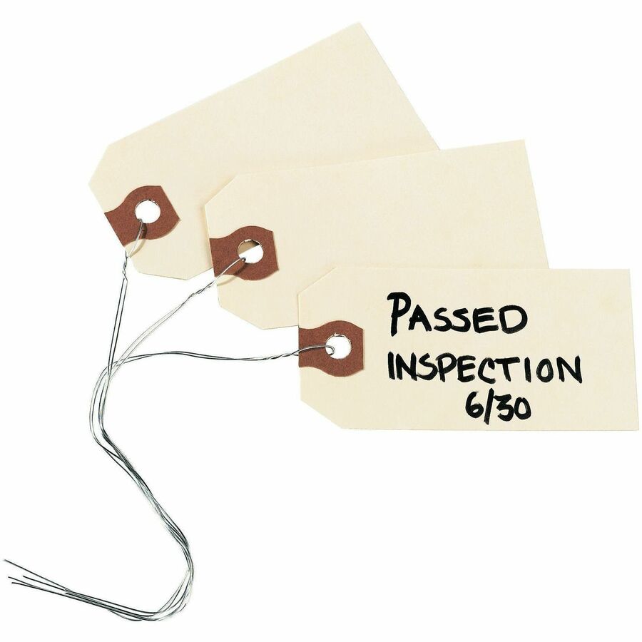 Avery® Shipping Tags with Wire, 11.5 pt. Stock, 2-3/4"x1-3/8" , 1,000 Manila Hang Tags