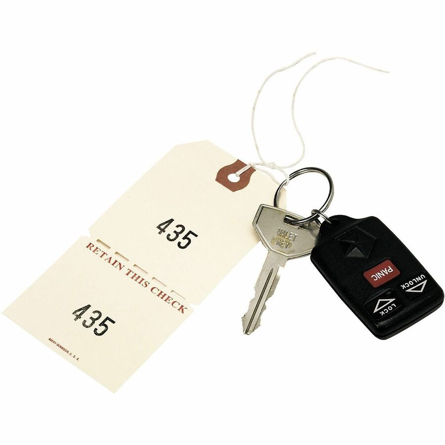 Avery® Duplicate Auto Park Tags, Manila, Strung, 4-3/4" x 2-3/8" , 500 Tags (18670)