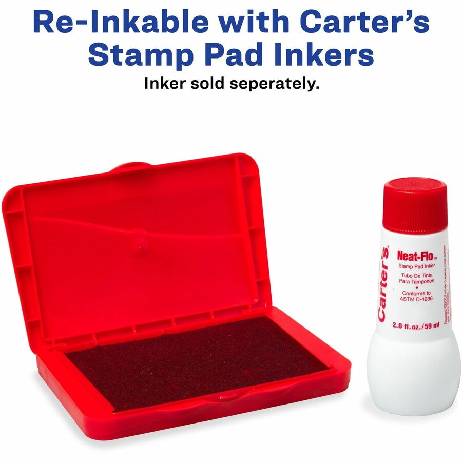 Carter's® Felt Red Stamp Pad, 2.75" x 4.27" (21071)